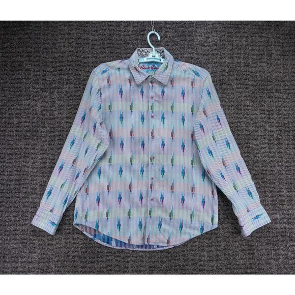 Robert Graham Other - Robert Graham Shirt Mens XL Striped Geometric Print Long Sleeve Designer Casual